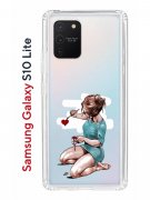 Чехол-накладка Samsung Galaxy S10 Lite Kruche Print Рисуя любовь