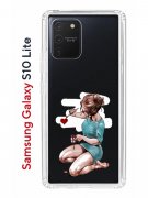 Чехол-накладка Samsung Galaxy S10 Lite Kruche Print Рисуя любовь