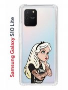 Чехол-накладка Samsung Galaxy S10 Lite Kruche Print Tattoo Girl