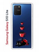 Чехол-накладка Samsung Galaxy S10 Lite Kruche Print Котенок в чашке