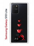 Чехол-накладка Samsung Galaxy S10 Lite Kruche Print Котенок в чашке