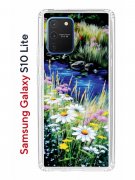 Чехол-накладка Samsung Galaxy S10 Lite Kruche Print Ромашки у ручья