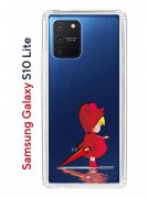 Чехол-накладка Samsung Galaxy S10 Lite Kruche Print Девочка с зонтом