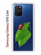 Чехол-накладка Samsung Galaxy S10 Lite Kruche Print Ladybug