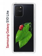 Чехол-накладка Samsung Galaxy S10 Lite Kruche Print Ladybug