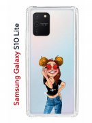 Чехол-накладка Samsung Galaxy S10 Lite Kruche Print Smiling