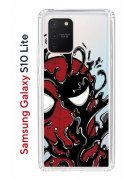 Чехол-накладка Samsung Galaxy S10 Lite Kruche Print Spider-Man-Venom