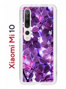 Чехол-накладка Xiaomi Mi 10 (593959) Kruche PRINT Purple leaves