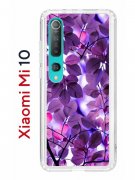 Чехол-накладка Xiaomi Mi 10 (593959) Kruche PRINT Purple leaves