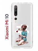 Чехол-накладка Xiaomi Mi 10 (593959) Kruche PRINT Рисуя любовь