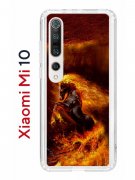 Чехол-накладка Xiaomi Mi 10 (593959) Kruche PRINT Конь огонь