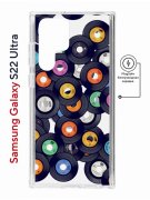 Чехол-накладка Samsung Galaxy S22 Ultra (634252) Kruche PRINT Виниловые пластинки