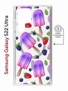 Чехол-накладка Samsung Galaxy S22 Ultra (634252) Kruche PRINT Ice Cream