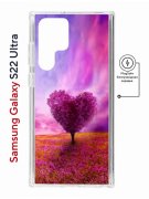 Чехол-накладка Samsung Galaxy S22 Ultra Kruche Magnet Print Pink heart