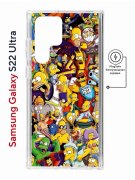 Чехол-накладка Samsung Galaxy S22 Ultra Kruche Magnet Print Симпсоны