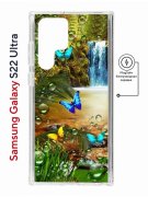 Чехол-накладка Samsung Galaxy S22 Ultra (634252) Kruche PRINT Водопад