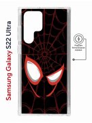 Чехол-накладка Samsung Galaxy S22 Ultra (634252) Kruche PRINT Человек-Паук черныи?