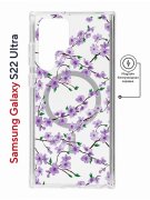 Чехол-накладка Samsung Galaxy S22 Ultra (634252) Kruche PRINT Сакура