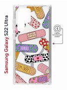Чехол-накладка Samsung Galaxy S22 Ultra (634252) Kruche PRINT Милые пластыри