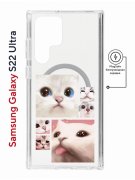 Чехол-накладка Samsung Galaxy S22 Ultra (634252) Kruche PRINT Коты