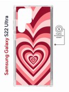 Чехол-накладка Samsung Galaxy S22 Ultra (634252) Kruche PRINT Сердце