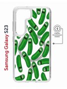 Чехол-накладка Samsung Galaxy S23 (634253) Kruche PRINT Огурчик Рик