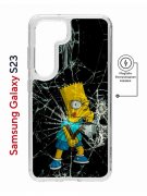 Чехол-накладка Samsung Galaxy S23 (634253) Kruche PRINT Барт Симпсон