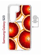 Чехол-накладка Samsung Galaxy S23 Kruche Magnet Print Orange