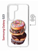 Чехол-накладка Samsung Galaxy S23 (634253) Kruche PRINT Donuts