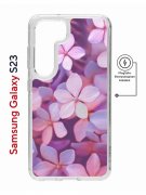 Чехол-накладка Samsung Galaxy S23 (634253) Kruche PRINT Гортензия