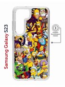 Чехол-накладка Samsung Galaxy S23 (634253) Kruche PRINT Симпсоны