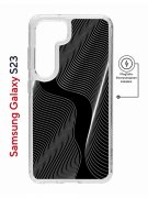 Чехол-накладка Samsung Galaxy S23 (634253) Kruche PRINT Line black