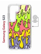 Чехол-накладка Samsung Galaxy S23 (634253) Kruche PRINT Абстракция Капли