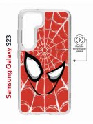 Чехол-накладка Samsung Galaxy S23 Kruche Magnet Print Человек-Паук красный