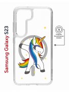 Чехол-накладка Samsung Galaxy S23 (634253) Kruche PRINT Единорожка