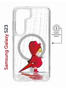 Чехол-накладка Samsung Galaxy S23 (634253) Kruche PRINT Девочка с зонтом