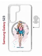 Чехол-накладка Samsung Galaxy S23 (634253) Kruche PRINT Fashion Girl
