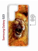 Чехол-накладка Samsung Galaxy S23 (634253) Kruche PRINT Лев