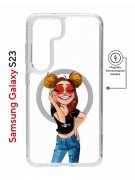 Чехол-накладка Samsung Galaxy S23 Kruche Magnet Print Smiling