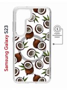 Чехол-накладка Samsung Galaxy S23 (634253) Kruche PRINT Кокосы