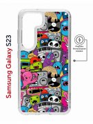 Чехол-накладка Samsung Galaxy S23 (634253) Kruche PRINT Monsters music