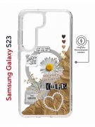 Чехол-накладка Samsung Galaxy S23 (634253) Kruche PRINT Крафтовые наклейки
