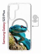 Чехол-накладка Samsung Galaxy S23 Plus Kruche Magnet Print Змея