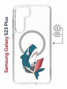Чехол-накладка Samsung Galaxy S23 Plus Kruche Magnet Print Акула