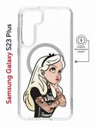 Чехол-накладка Samsung Galaxy S23 Plus Kruche Magnet Print Tattoo Girl