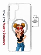 Чехол-накладка Samsung Galaxy S23 Plus Kruche Magnet Print Smiling