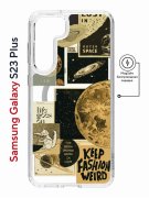 Чехол-накладка Samsung Galaxy S23 Plus Kruche Magnet Print Стикеры Космос