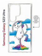 Чехол-накладка Samsung Galaxy S23 Ultra (634255) Kruche PRINT Flying Unicorn