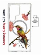 Чехол-накладка Samsung Galaxy S23 Ultra Kruche Magnet Print Колибри