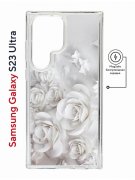 Чехол-накладка Samsung Galaxy S23 Ultra Kruche Magnet Print White roses